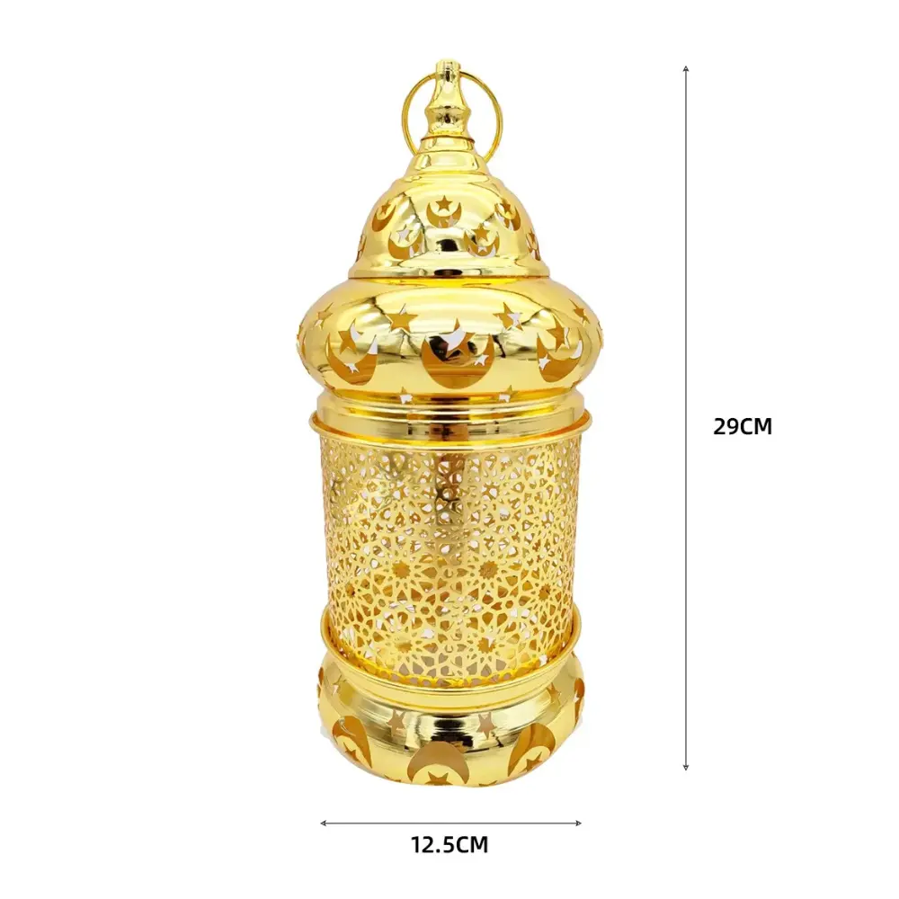 Ornement Lampe Dorée en Métal – LED Wlidaty Home