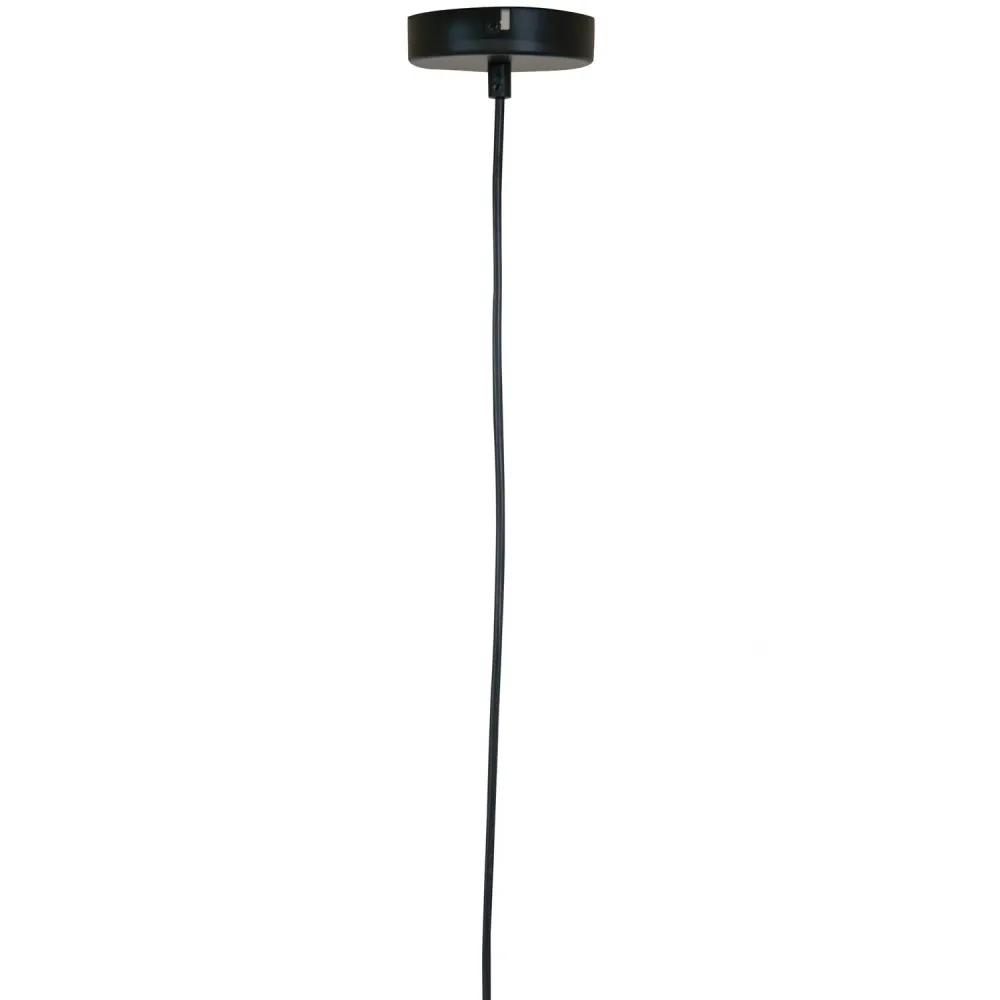 Lampe à suspension en jute noir Kace 26x45 cm WOOOD