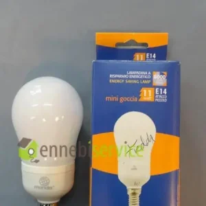 World Savings Mini Globe Lamp Goccia Cold Luce E14 11W