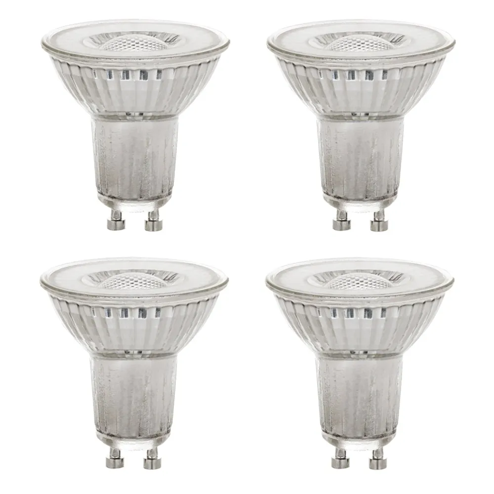 Xtricity - Ensemble de 4 Ampoules DEL à Économie d'énergie, Gradable, Type GU10, 5W, 3000K Blanc Doux