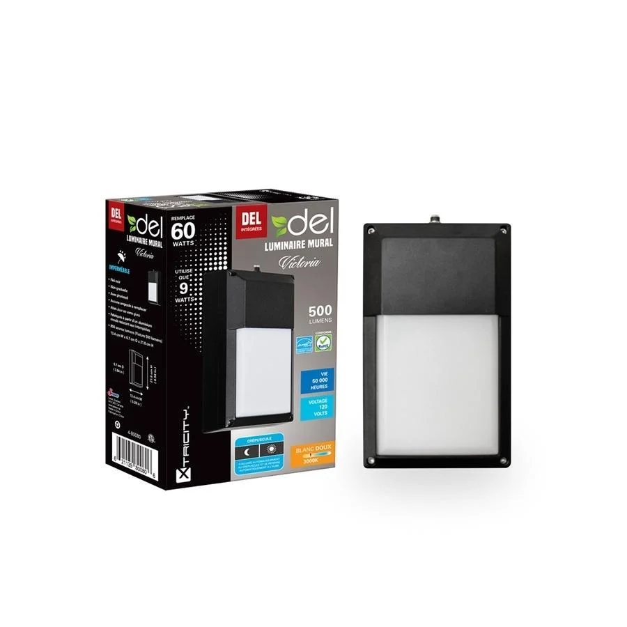 Xtricity luminaire mural del 9w/120v/3000k blanc doux Victoria