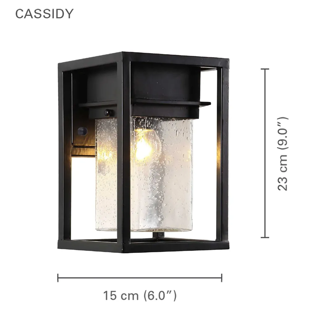 Xtricity - Luminaire Mural Extérieur, Hauteur de 9'', De la Collection Cassidy, Noir