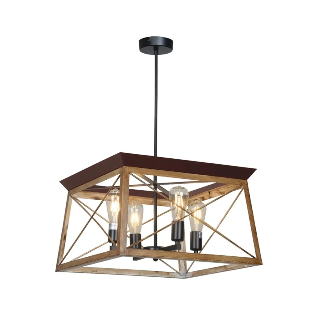 Xtricity - Luminaire Suspendu, Largeur de 19.7'', De la Collection Aristocrat, Noir et Marron