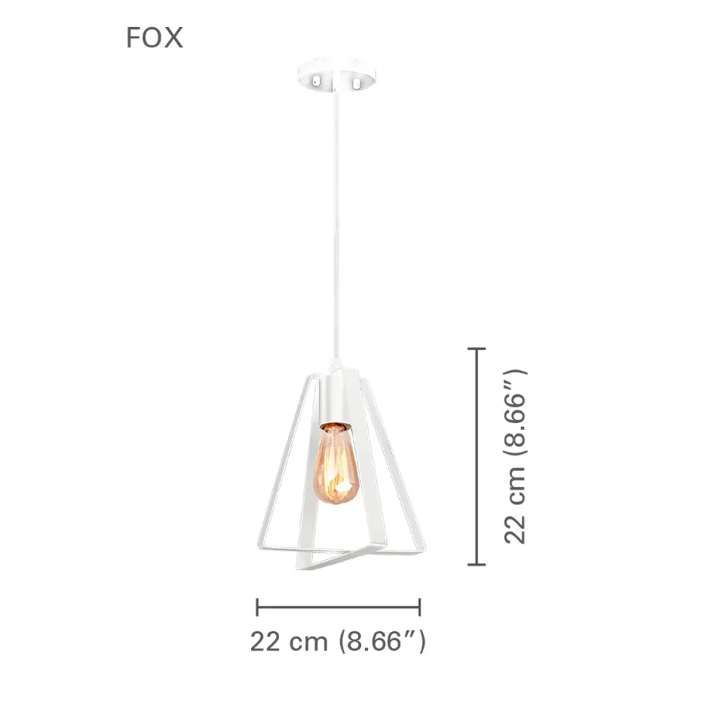 Xtricity - Luminaire Suspendu, Largeur de 8.66'', De la Collection Fox, Blanc
