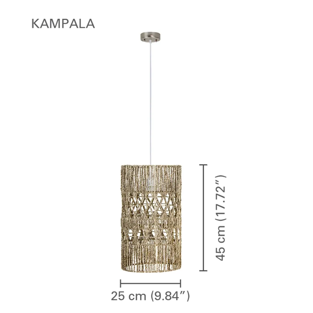 Xtricity - Luminaire Suspendu, Largeur de 9.84", De la Collection Kampala, Beige