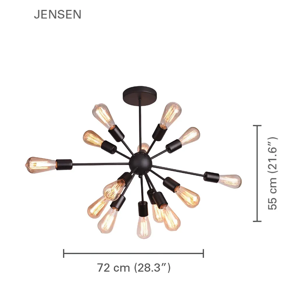 Xtricity - Luminaire Suspendu à 14 Lumières, Largeur de 28.3'', De la Collection Jensen