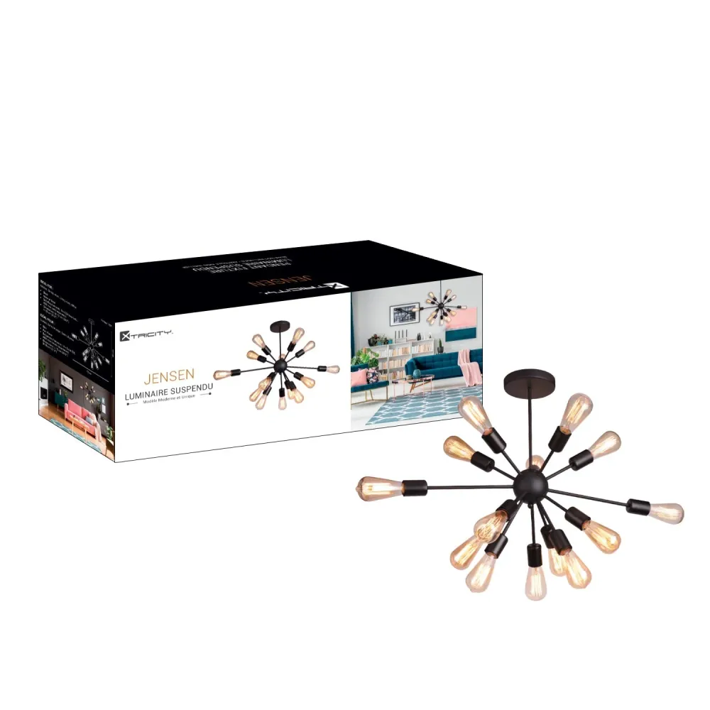 Xtricity - Luminaire Suspendu à 14 Lumières, Largeur de 28.3'', De la Collection Jensen