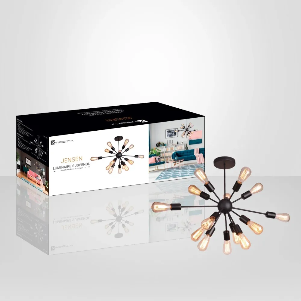 Xtricity - Luminaire Suspendu à 14 Lumières, Largeur de 28.3'', De la Collection Jensen