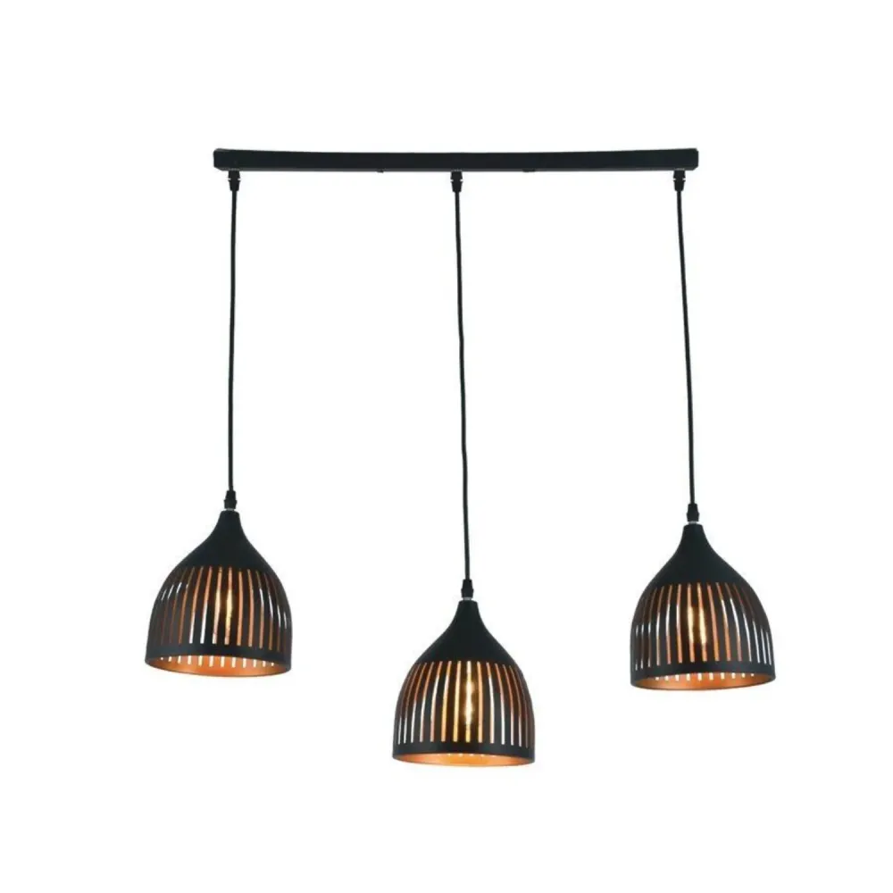 Xtricity - Luminaire Suspendu à 3 Lumières, Largeur de 24'', De la Collection Mabel, Noir