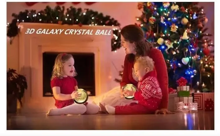 Boule de Cristal 3D Éclatante - Lampe de Table Unique yarabox