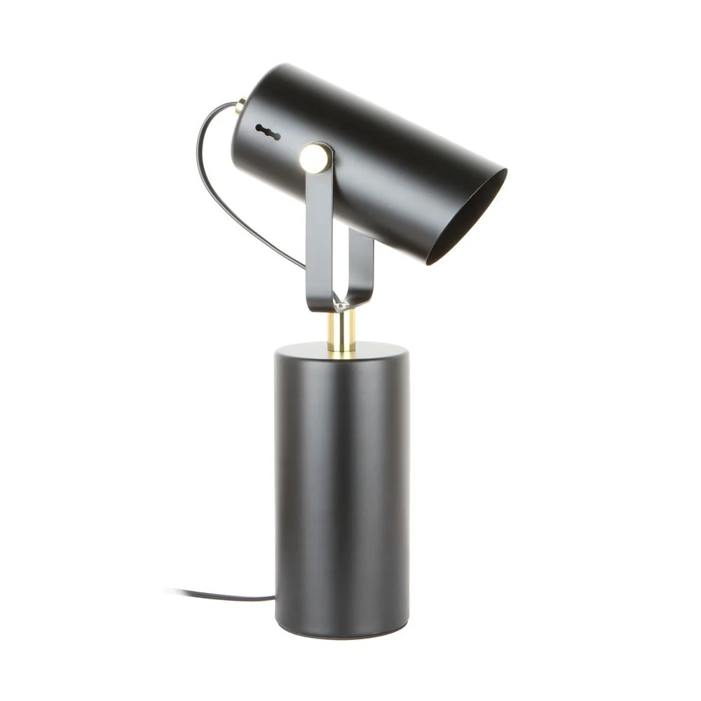 Lampe de lecture Zumaline Resi 1L, douille E27, métal, hauteur 40 cm Black