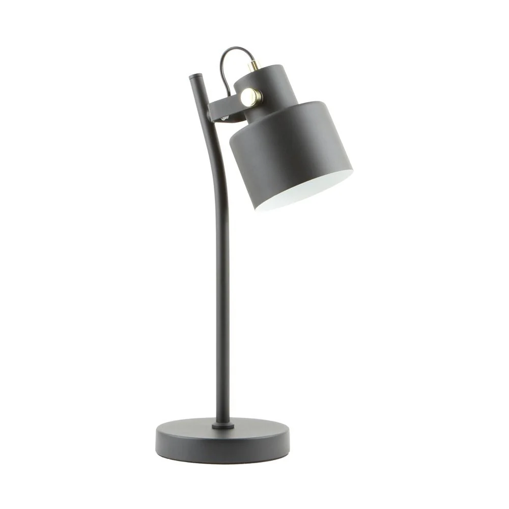 Lampe de table de lecture Zumaline Draco 1L, douille E27, métal, hauteur 44 cm Black
