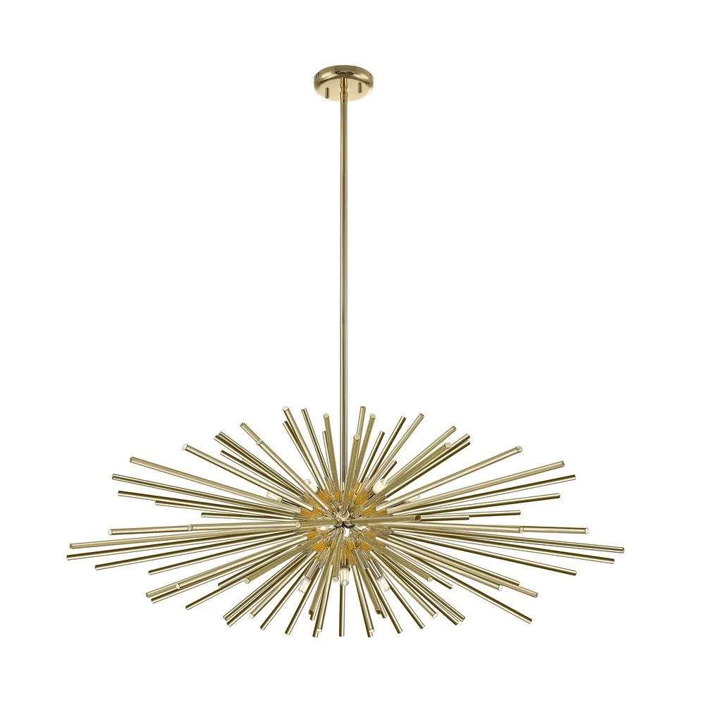 Lustre Zumaline Urchin 9L G9 or français, diamètre 101 cm