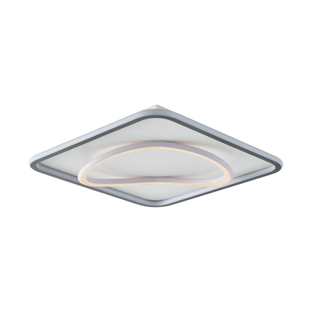 Plafonnier encastré Zumaline Lens 1L LED 32W, largeur 50cm