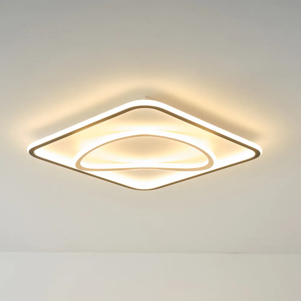 Plafonnier encastré Zumaline Lens 1L LED 32W, largeur 50cm