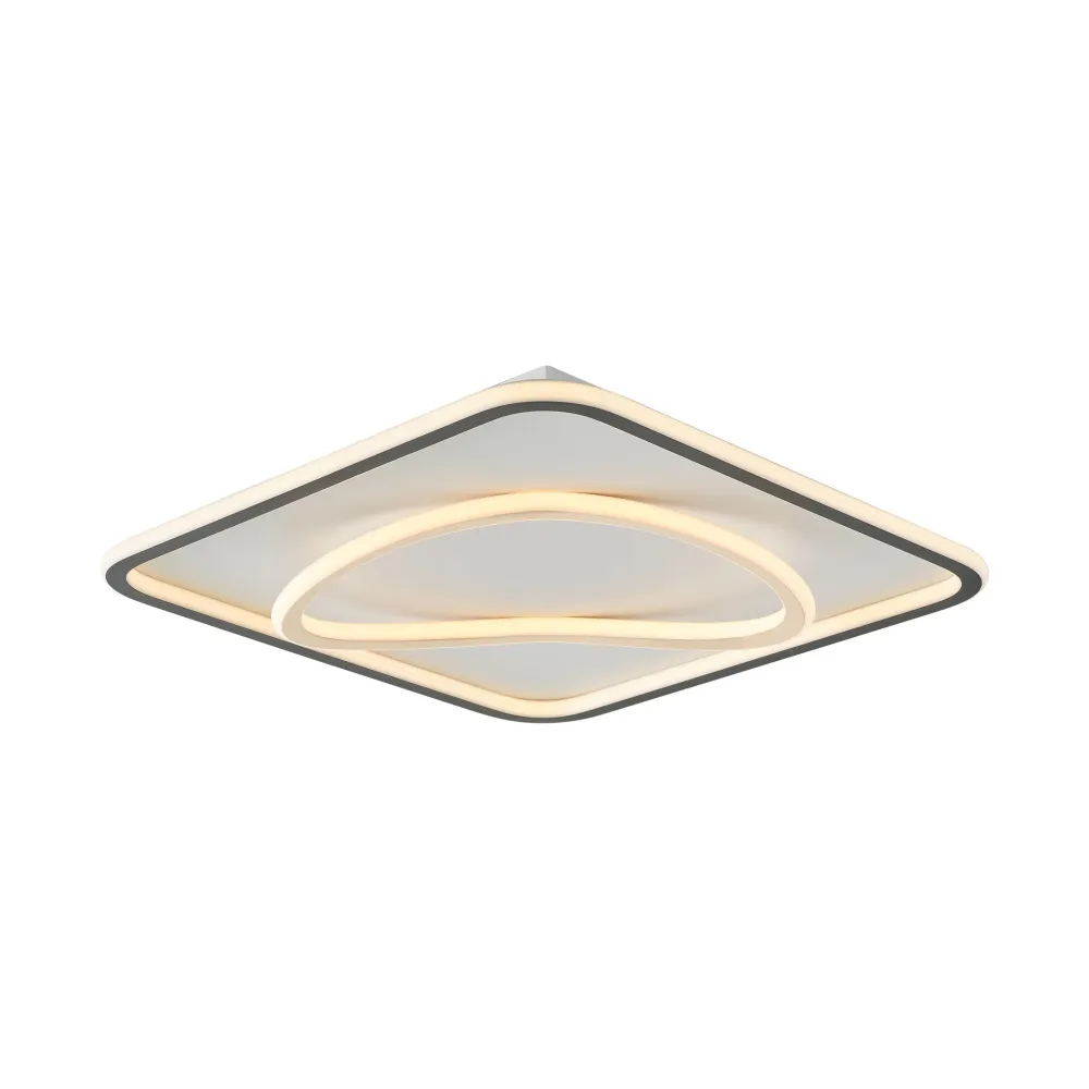 Plafonnier encastré Zumaline Lens 1L LED 32W, largeur 50cm