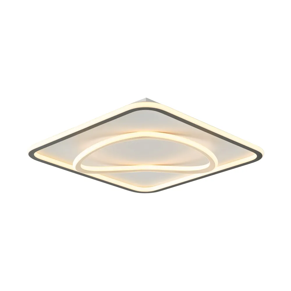 Plafonnier encastré Zumaline Lens 1L LED 32W, largeur 50cm
