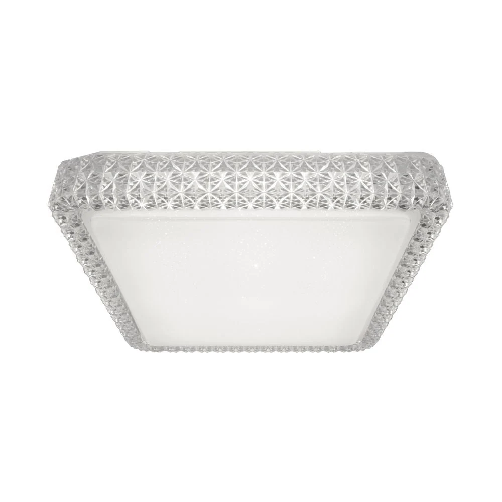 Plafonnier encastré Zumaline Moa 1L LED 24W, largeur 40 cm