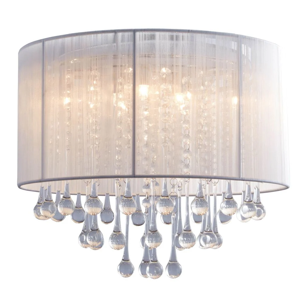 Plafonnier encastré Zumaline Verona 8L, douille G9, diamètre 40 cm White