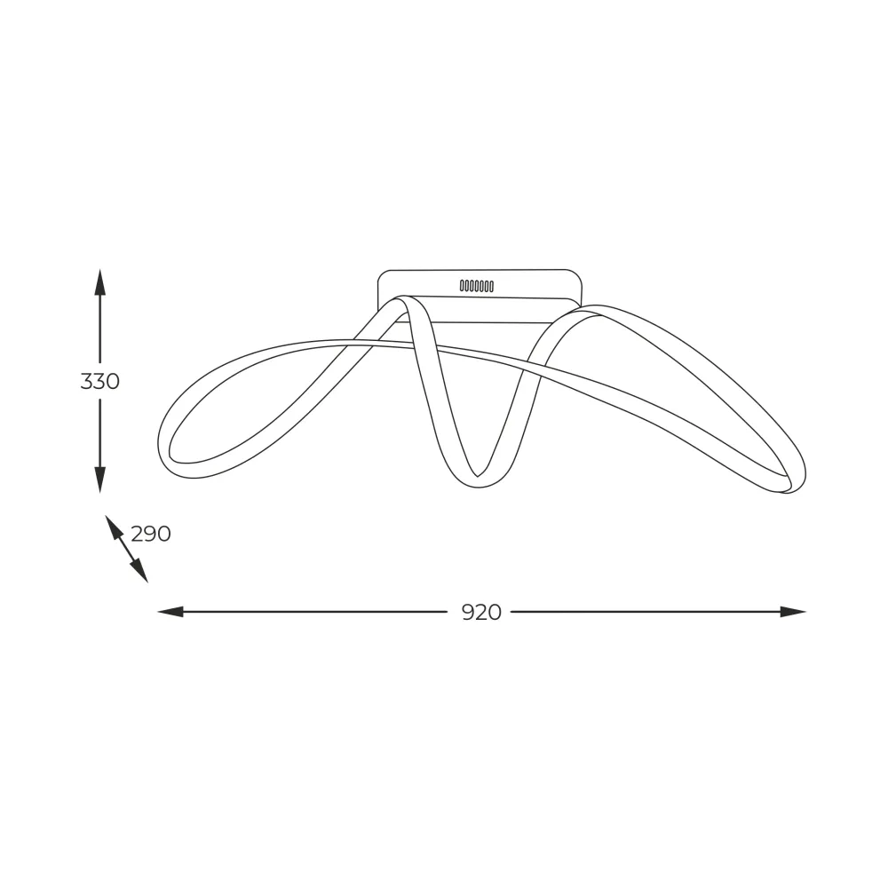 Plafonnier Zumaline Fermi 1L, LED 50W