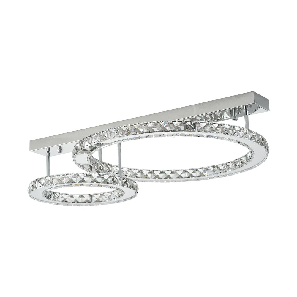 Plafonnier Zumaline Girona 1L, LED 36W 3000K Chrome