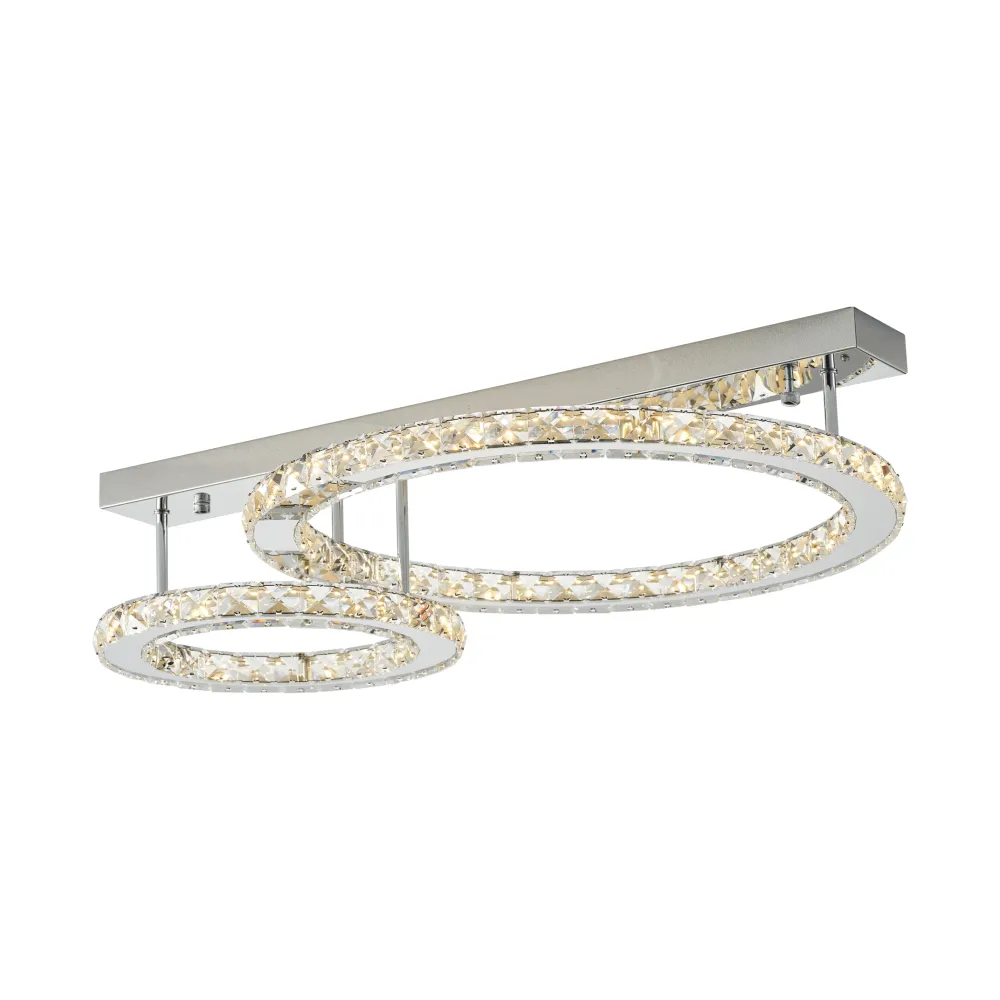 Plafonnier Zumaline Girona 1L, LED 36W 3000K Chrome