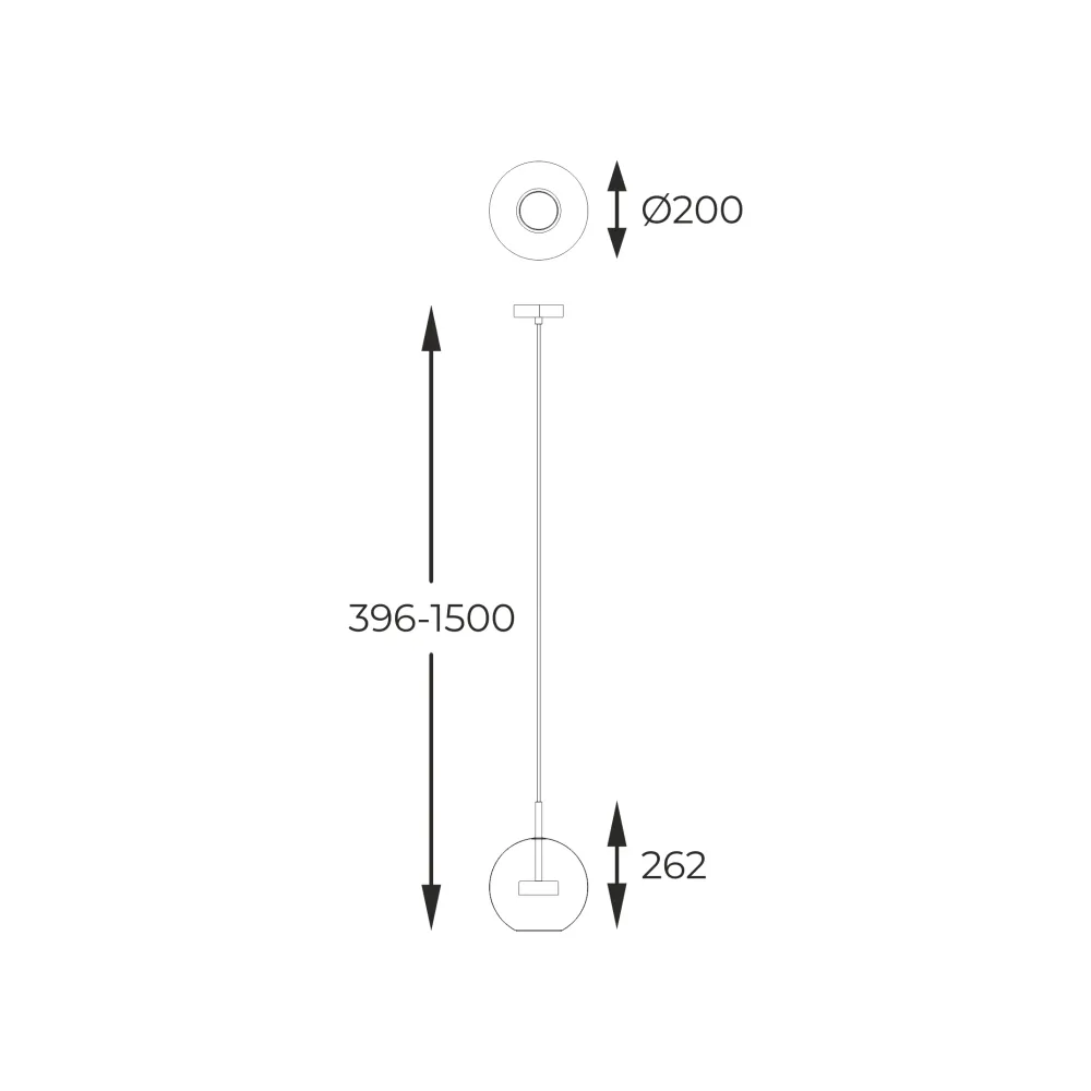 Suspension LED Zumaline Encelades 1L 5W 3000K Chrome