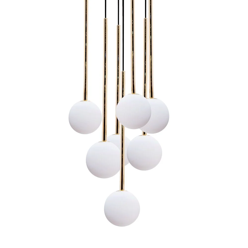 Suspension Zumaline Ali 7L G9, métal doré
