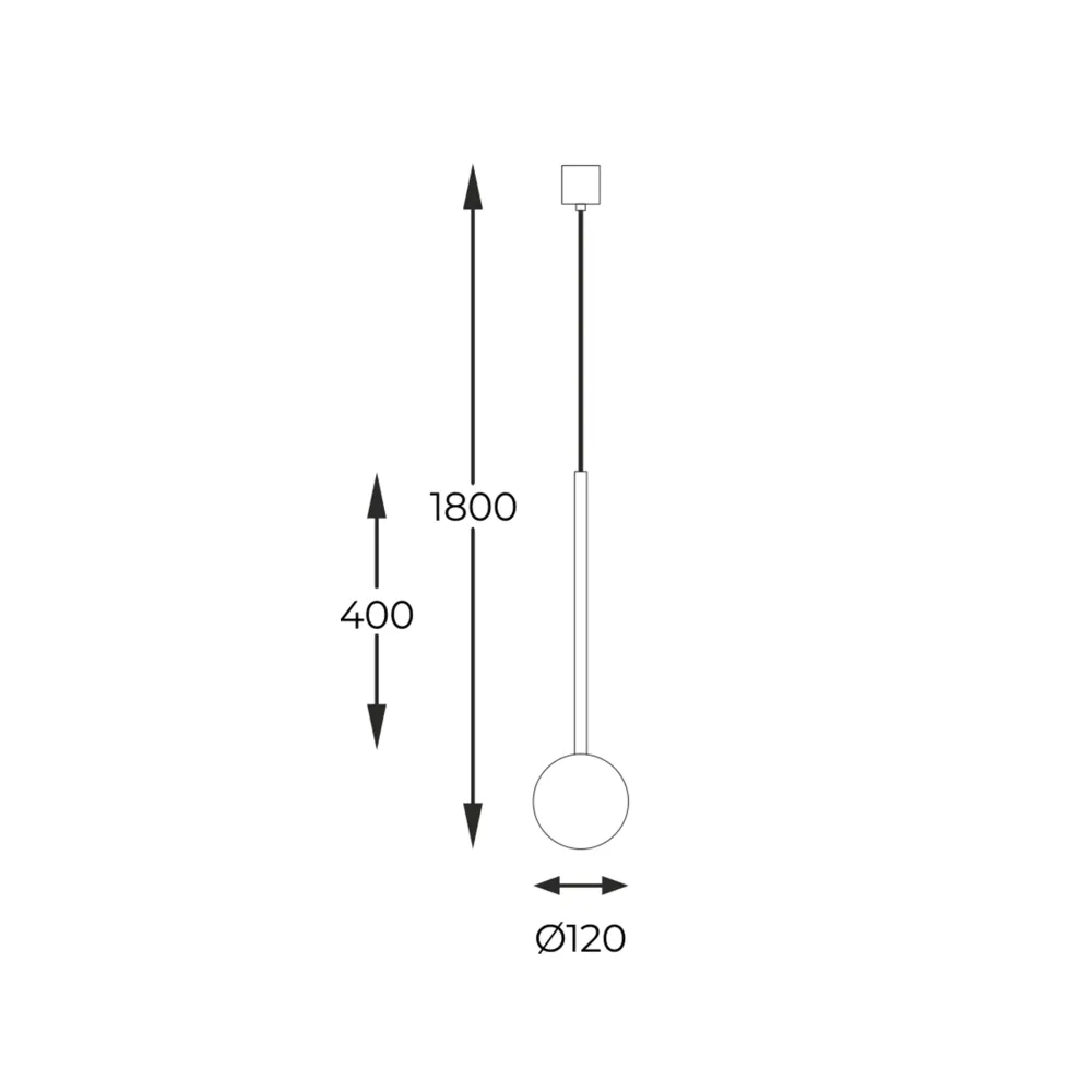 Suspension Zumaline Ali 1L G9, métal doré