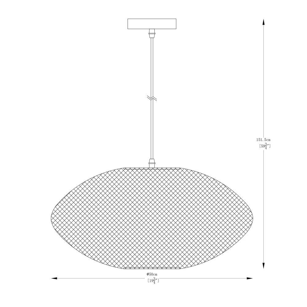 Suspension Zumaline Orion 1L E27 Gold