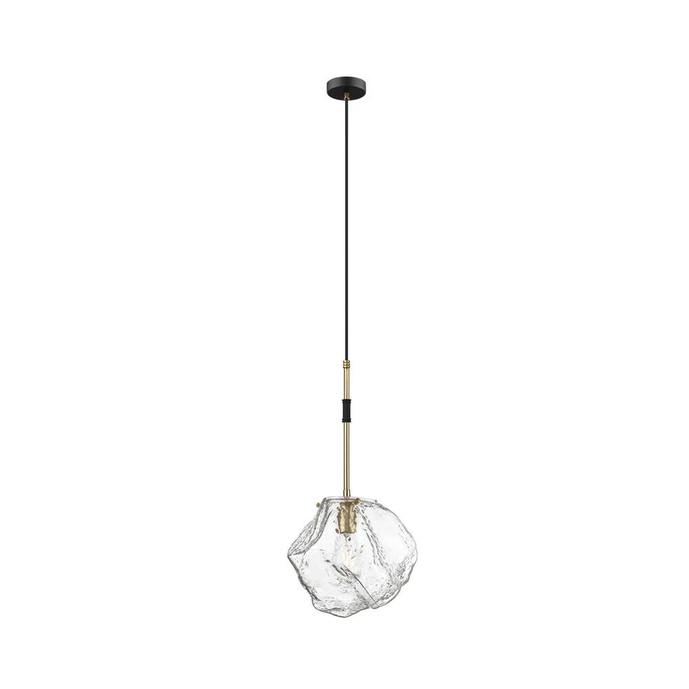 Suspension Zumaline Rock 1L E27, métal noir mat