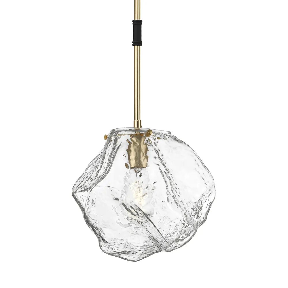 Suspension Zumaline Rock 1L E27, métal noir mat