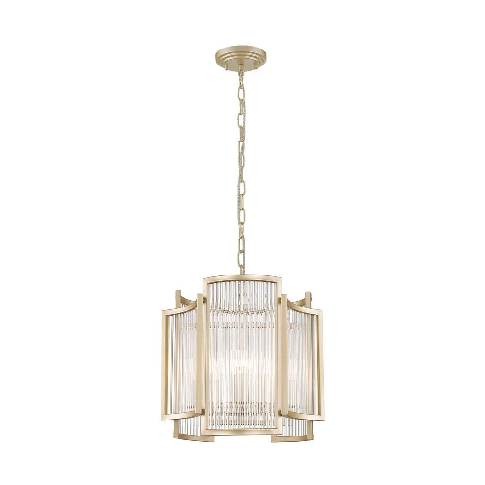 Suspension Zumaline Sergio 3L E14 en métal chromé/doré Chrome