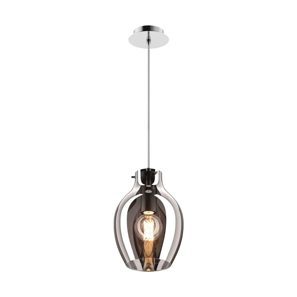 Zumaline Bresso 1L suspension E27, chrome L 18cm