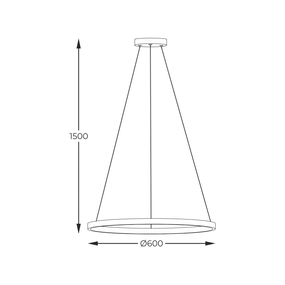 Zumaline Horik 1L suspension LED 32W, D 60-90cm