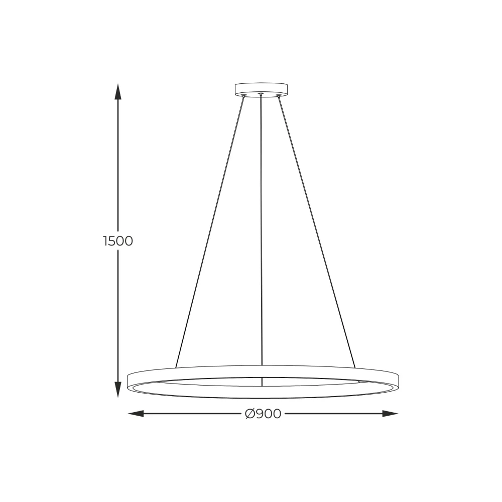 Zumaline Horik 1L suspension LED 32W, D 60-90cm