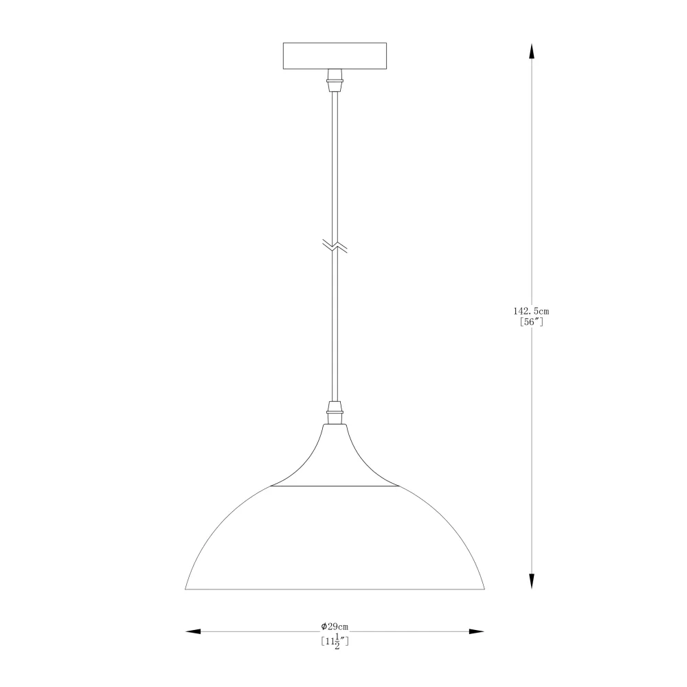 Zumaline Sarda 1L suspension E27, D 29cm