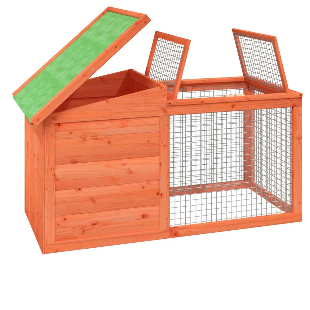 Clapier 100,5 x 54 x 55 cm bois de pin massif marron 02_0041931 avec vis inox