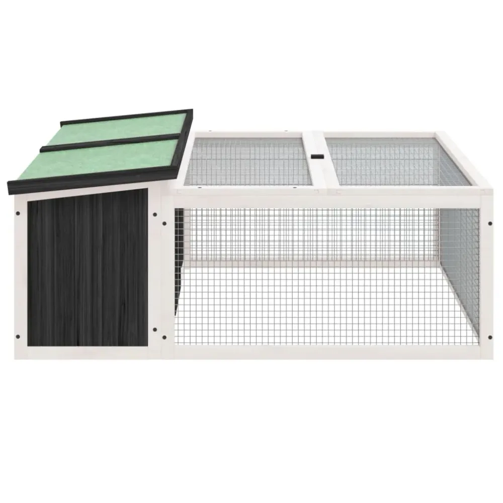 Kit de fixation Clapier 117,5 x 97 x 47,5 cm bois de pin massif gris 02_0041936