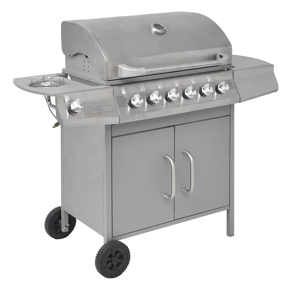 Télécommande universelle Barbecue à gaz 6 + 1 zone de cuisson Argenté
