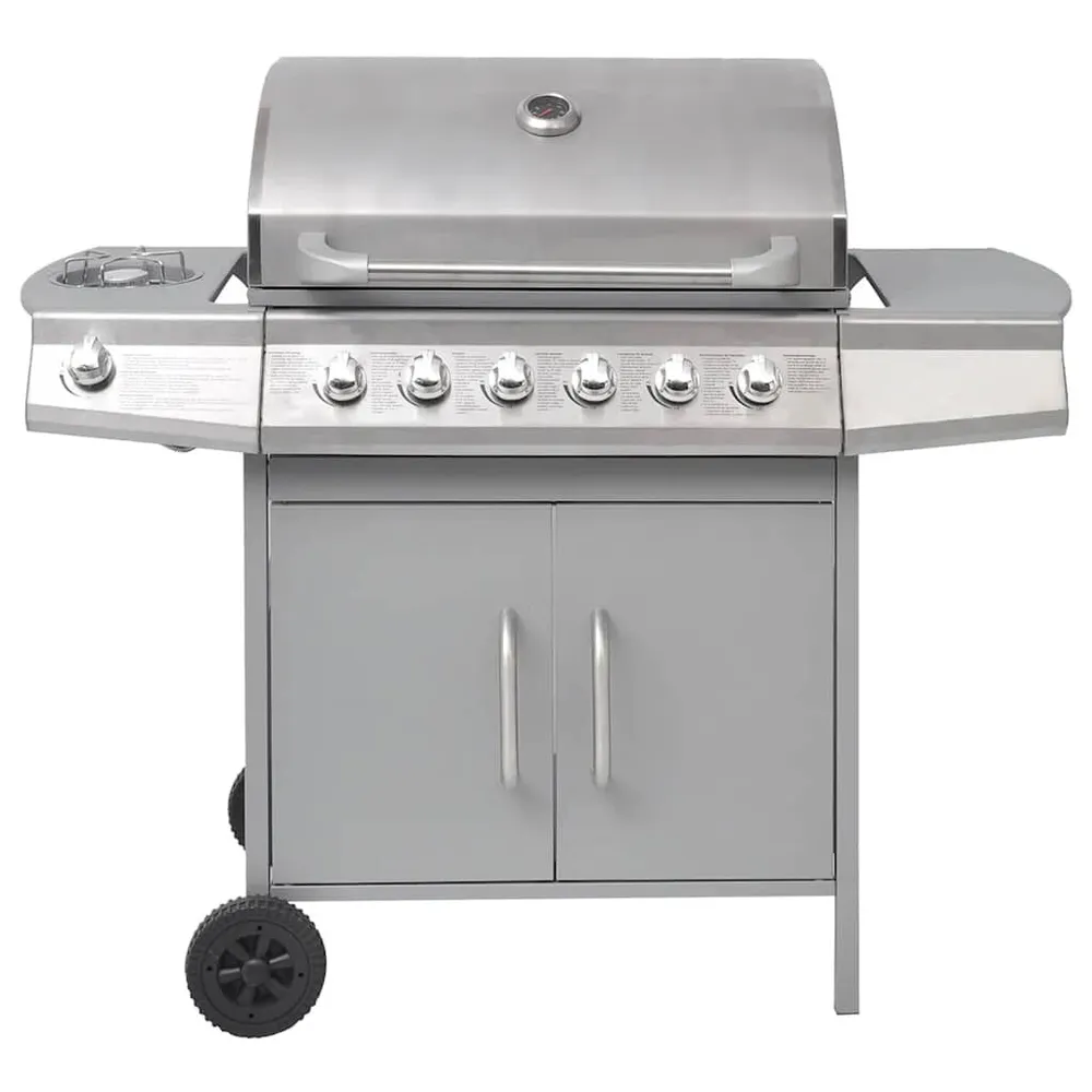 Télécommande universelle Barbecue à gaz 6 + 1 zone de cuisson Argenté