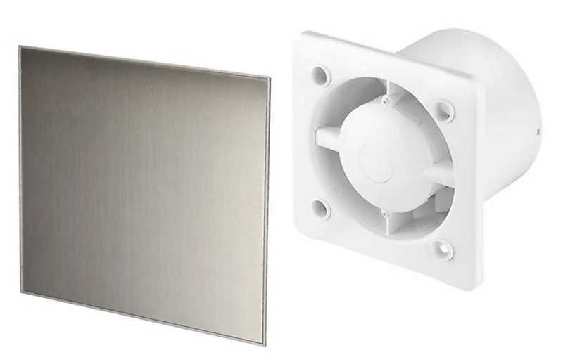 Ventilateur Inox ABS Timer Extracteur D'air 100mm Awenta Compatible avec la plupart des marques