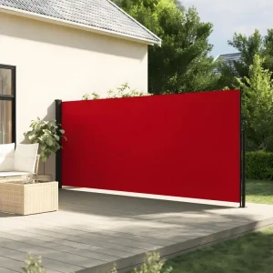 Auvent latéral rétractable rouge 160x500 cm - 30L