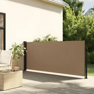 Coffre ignifuge Auvent latéral rétractable taupe 140x500 cm