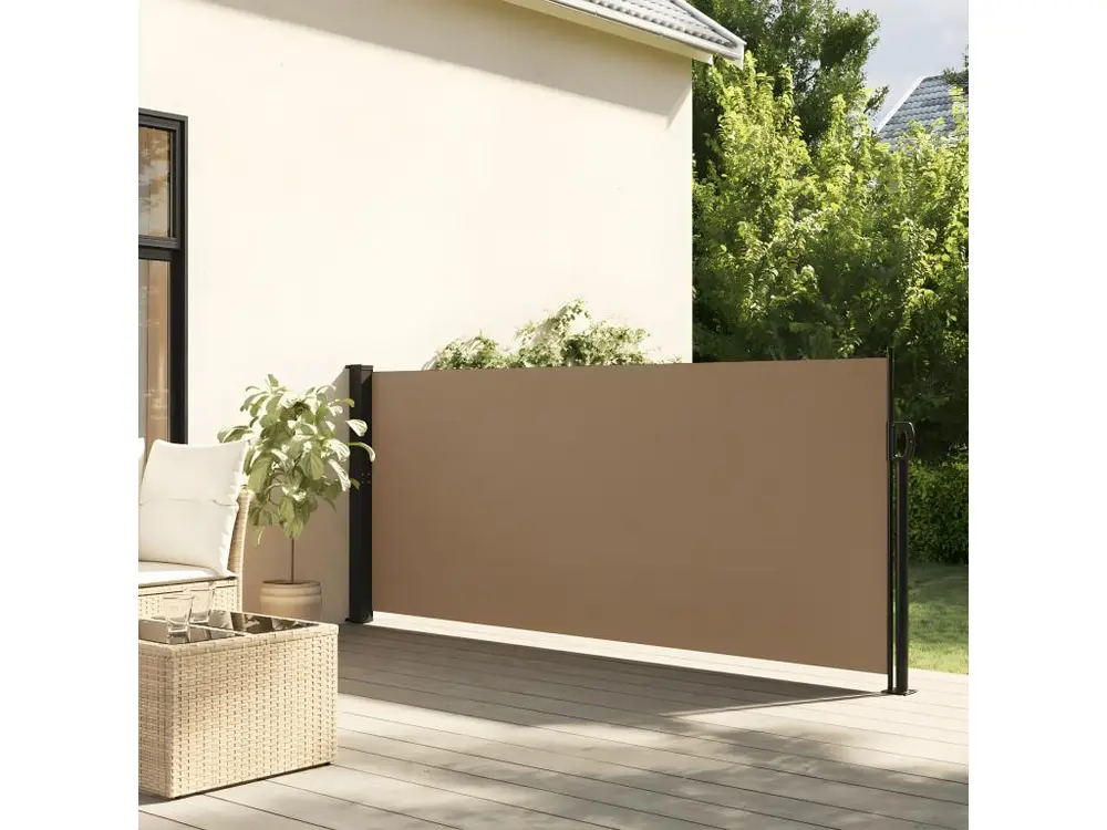 Coffre ignifuge Auvent latéral rétractable taupe 140x500 cm