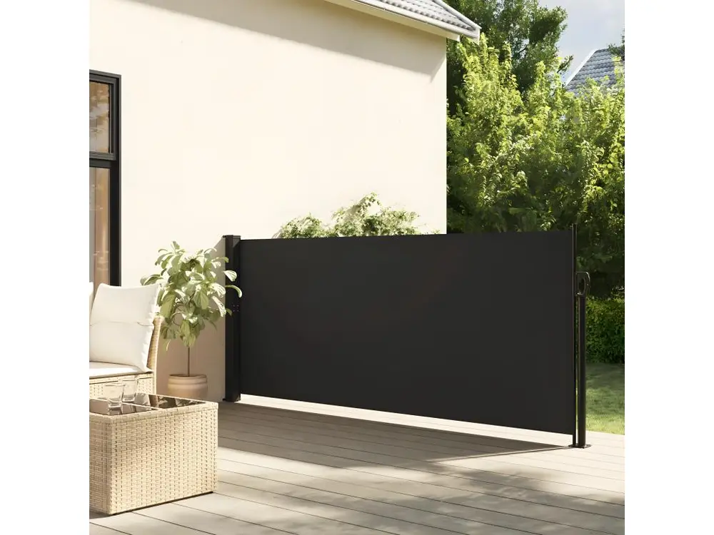 Coffre-fort numérique Auvent latéral rétractable noir 140x500 cm