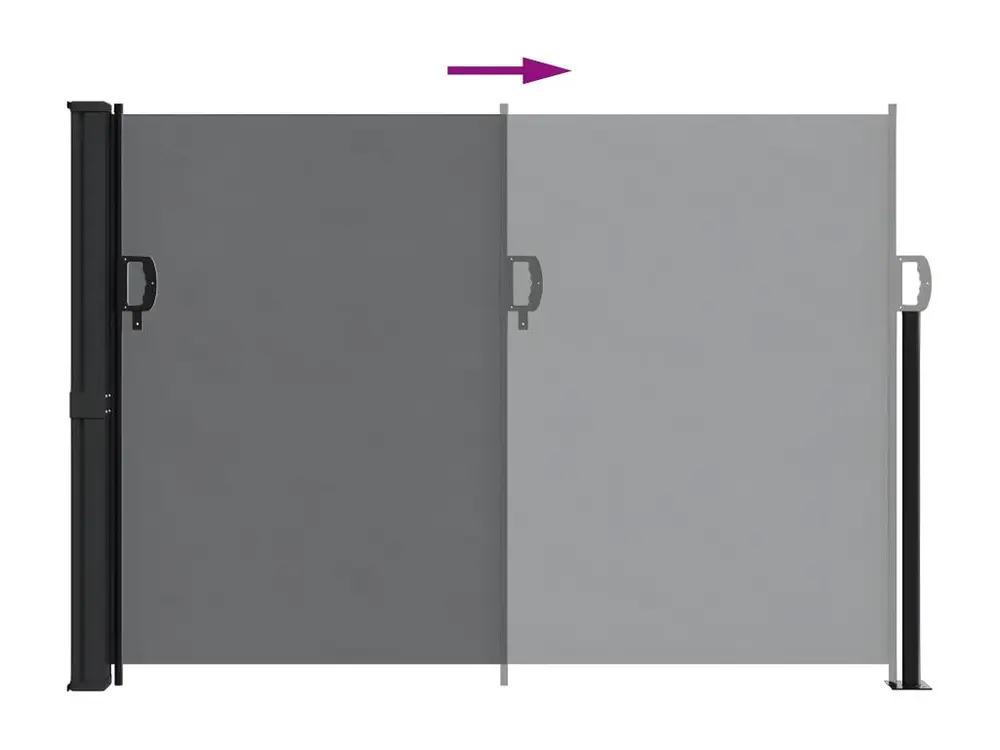 Coffre-fort numérique Auvent latéral rétractable noir 140x500 cm