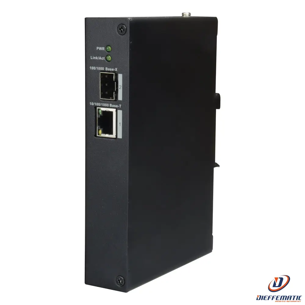 X-security XS-SW02FC-DIN Switch da tavolo 1 porta RJ45 + 1 Porta SFP fibra Édition Haute Sécurité