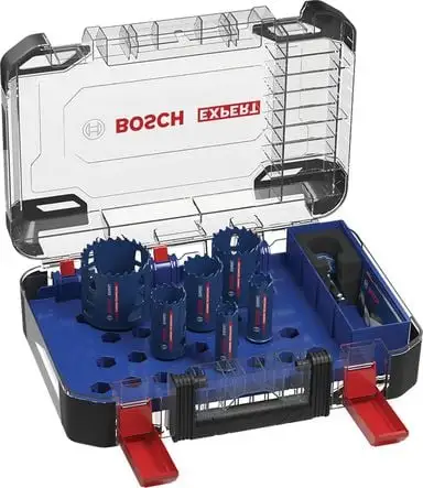 Coffret trépan carbure Power Change bois / métal / inox 8 pièces - Livraison Rapide