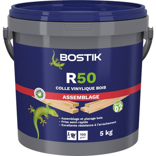 Résistant aux Intempéries Colle à bois R50 - 5 kg - BOSTIK